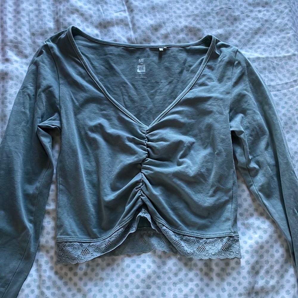 Sage green top